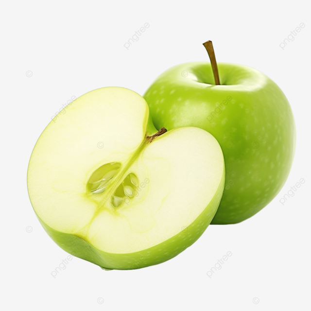 pngtree slice of green apple fruit png image 11606526